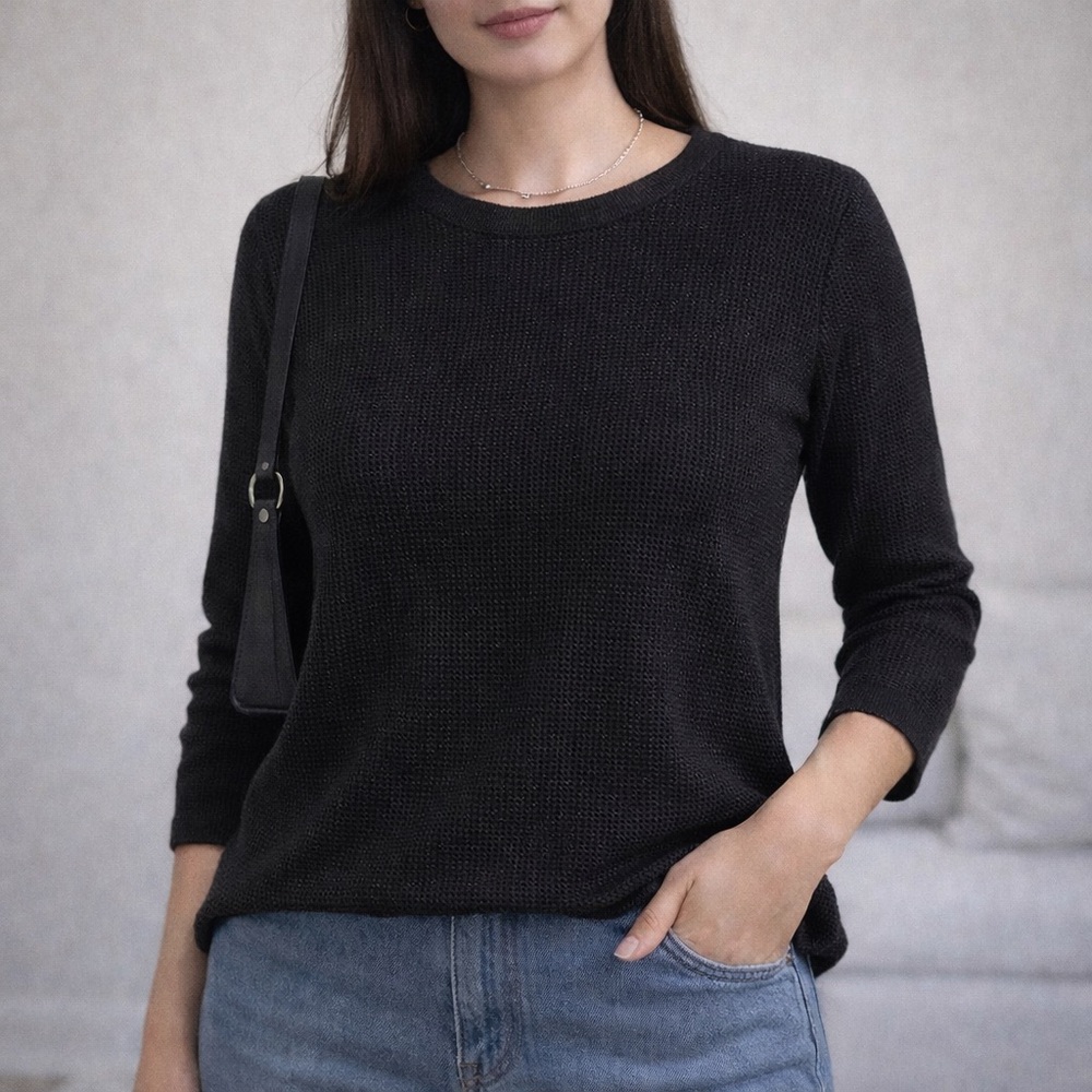 🖤 NY&CO Waffle Knit Sweater – NWT – Y2K Era – Size L